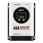 MPPT Solar Charge Controller 12V/24V/36V/48V 60A Max 150V Input, Multi-Functional Solar Controller,Long-Life Compatible with Multiple Types of Batteries for RV, Boat, Off-Grid Cabin